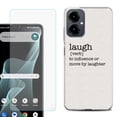 thumbnail image 1 of Shockproof Phone Case for Cricket Icon 2026, with Screen Protector, by OneToughShield - Dictionary/Laugh, 1 of 5