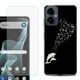 thumbnail image 1 of Shockproof Phone Case for Cricket Icon 2026, with Screen Protector, by OneToughShield - Dolphin Music, 1 of 5
