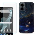 thumbnail image 1 of Shockproof Phone Case for Cricket Icon 2026, with Screen Protector, by OneToughShield - Fireflies Butterfly, 1 of 5