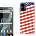thumbnail image 1 of Shockproof Phone Case for Cricket Icon 2026, with Screen Protector, by OneToughShield - Flag / USA, 1 of 5