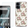 thumbnail image 1 of Shockproof Phone Case for Cricket Icon 2026, with Screen Protector, by OneToughShield - Floral/Rose, 1 of 5
