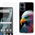 thumbnail image 1 of Shockproof Phone Case for Cricket Icon 2026, with Screen Protector, by OneToughShield - Geometric Eagle, 1 of 5