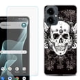 thumbnail image 1 of Shockproof Phone Case for Cricket Icon 2026, with Screen Protector, by OneToughShield - Grunge Skull, 1 of 5