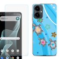 thumbnail image 1 of Shockproof Phone Case for Cricket Icon 2026, with Screen Protector, by OneToughShield - Happy Turtle, 1 of 5