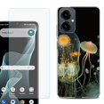 thumbnail image 1 of Shockproof Phone Case for Cricket Icon 2026, with Screen Protector, by OneToughShield - Jellyfish, 1 of 5