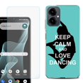 thumbnail image 1 of Shockproof Phone Case for Cricket Icon 2026, with Screen Protector, by OneToughShield - Keep Calm / Dancing, 1 of 5