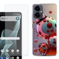 thumbnail image 1 of Shockproof Phone Case for Cricket Icon 2026, with Screen Protector, by OneToughShield - Ladybug Robot, 1 of 5