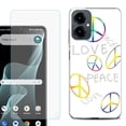 thumbnail image 1 of Shockproof Phone Case for Cricket Icon 2026, with Screen Protector, by OneToughShield - Love/Peace, 1 of 5