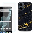 thumbnail image 1 of Shockproof Phone Case for Cricket Icon 2026, with Screen Protector, by OneToughShield - Marble / Lava, 1 of 5