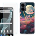 thumbnail image 1 of Shockproof Phone Case for Cricket Icon 2026, with Screen Protector, by OneToughShield - Moon Poppies, 1 of 5