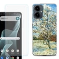 thumbnail image 1 of Shockproof Phone Case for Cricket Icon 2026, with Screen Protector, by OneToughShield - Peach Tree Blossom, 1 of 5