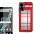 thumbnail image 1 of Shockproof Phone Case for Cricket Icon 2026, with Screen Protector, by OneToughShield - Phone Booth Red, 1 of 5