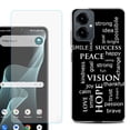 thumbnail image 1 of Shockproof Phone Case for Cricket Icon 2026, with Screen Protector, by OneToughShield - Positive Words, 1 of 5