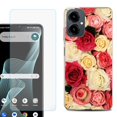 thumbnail image 1 of Shockproof Phone Case for Cricket Icon 2026, with Screen Protector, by OneToughShield - Rose Bouquet, 1 of 5