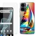 thumbnail image 1 of Shockproof Phone Case for Cricket Icon 2026, with Screen Protector, by OneToughShield - Sailing, 1 of 5