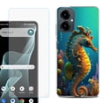 thumbnail image 1 of Shockproof Phone Case for Cricket Icon 2026, with Screen Protector, by OneToughShield - Seahorse, 1 of 5
