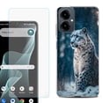 thumbnail image 1 of Shockproof Phone Case for Cricket Icon 2026, with Screen Protector, by OneToughShield - Snow Leopard, 1 of 5