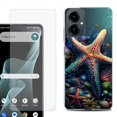 thumbnail image 1 of Shockproof Phone Case for Cricket Icon 2026, with Screen Protector, by OneToughShield - Starfish, 1 of 5