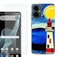 thumbnail image 1 of Shockproof Phone Case for Cricket Icon 2026, with Screen Protector, by OneToughShield - Starry Night Lighthouse, 1 of 5