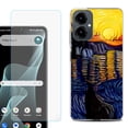 thumbnail image 1 of Shockproof Phone Case for Cricket Icon 2026, with Screen Protector, by OneToughShield - Sunset River, 1 of 5