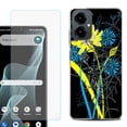 thumbnail image 1 of Shockproof Phone Case for Cricket Icon 2026, with Screen Protector, by OneToughShield - Wild Flowers, 1 of 5