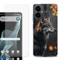 thumbnail image 1 of Shockproof Phone Case for Cricket Icon 2026, with Screen Protector, by OneToughShield - Wolf Autumn, 1 of 5