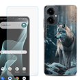 thumbnail image 1 of Shockproof Phone Case for Cricket Icon 2026, with Screen Protector, by OneToughShield - Wolf Winter, 1 of 5