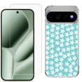 thumbnail image 1 of Shockproof Phone Case for Google Pixel 11 / 11 Pro, by OneToughShield - Flower/Teal, 1 of 5