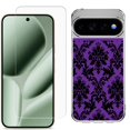 thumbnail image 1 of Shockproof Phone Case for Google Pixel 11 / 11 Pro, by OneToughShield - Victorian Purple/Black, 1 of 5