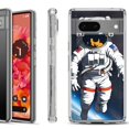 thumbnail image 1 of Shockproof Phone Case for Google Pixel 8a 5G, Hybrid Case Cover, by OneToughShield - Astronaut, 1 of 4