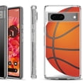thumbnail image 1 of Shockproof Phone Case for Google Pixel 8a 5G, Hybrid Case Cover, by OneToughShield - Basketball, 1 of 4