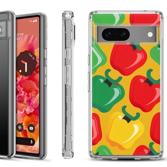 Shockproof Phone Case for Google Pixel 8a 5G, Hybrid Case Cover, by OneToughShield - Bell Pepper