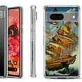 thumbnail image 1 of Shockproof Phone Case for Google Pixel 8a 5G, Hybrid Case Cover, by OneToughShield - Butterfly Ship, 1 of 4