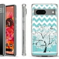thumbnail image 1 of Shockproof Phone Case for Google Pixel 8a 5G, Hybrid Case Cover, by OneToughShield - Chevron/Tree, 1 of 4