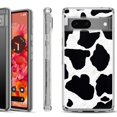 thumbnail image 1 of Shockproof Phone Case for Google Pixel 8a 5G, Hybrid Case Cover, by OneToughShield - Cow Skin Design, 1 of 4