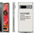thumbnail image 1 of Shockproof Phone Case for Google Pixel 8a 5G, Hybrid Case Cover, by OneToughShield - Dictionary/Courage, 1 of 4