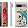 thumbnail image 1 of Shockproof Phone Case for Google Pixel 8a 5G, Hybrid Case Cover, by OneToughShield - Dolphin Family, 1 of 4