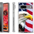 thumbnail image 1 of Shockproof Phone Case for Google Pixel 8a 5G, Hybrid Case Cover, by OneToughShield - Eagle, 1 of 4