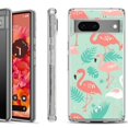 thumbnail image 1 of Shockproof Phone Case for Google Pixel 8a 5G, Hybrid Case Cover, by OneToughShield - Flamingo, 1 of 4