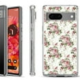thumbnail image 1 of Shockproof Phone Case for Google Pixel 8a 5G, Hybrid Case Cover, by OneToughShield - Floral/Rose, 1 of 4