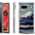 thumbnail image 1 of Shockproof Phone Case for Google Pixel 8a 5G, Hybrid Case Cover, by OneToughShield - Fuji Blossom, 1 of 4