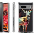 thumbnail image 1 of Shockproof Phone Case for Google Pixel 8a 5G, Hybrid Case Cover, by OneToughShield - Geometric Deer, 1 of 4