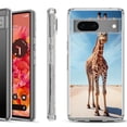 thumbnail image 1 of Shockproof Phone Case for Google Pixel 8a 5G, Hybrid Case Cover, by OneToughShield - Giraffe, 1 of 4