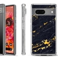 thumbnail image 1 of Shockproof Phone Case for Google Pixel 8a 5G, Hybrid Case Cover, by OneToughShield - Marble / Lava, 1 of 4
