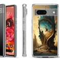 thumbnail image 1 of Shockproof Phone Case for Google Pixel 8a 5G, Hybrid Case Cover, by OneToughShield - Melting Clock, 1 of 4