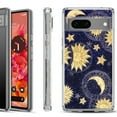 thumbnail image 1 of Shockproof Phone Case for Google Pixel 8a 5G, Hybrid Case Cover, by OneToughShield - Moon Sun Star, 1 of 4
