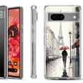 thumbnail image 1 of Shockproof Phone Case for Google Pixel 8a 5G, Hybrid Case Cover, by OneToughShield - Paris in the Rain, 1 of 4