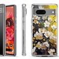 thumbnail image 1 of Shockproof Phone Case for Google Pixel 8a 5G, Hybrid Case Cover, by OneToughShield - Plum Flower, 1 of 4