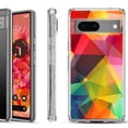 thumbnail image 1 of Shockproof Phone Case for Google Pixel 8a 5G, Hybrid Case Cover, by OneToughShield - Polygon, 1 of 4