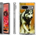 thumbnail image 1 of Shockproof Phone Case for Google Pixel 8a 5G, Hybrid Case Cover, by OneToughShield - Running Husky, 1 of 4